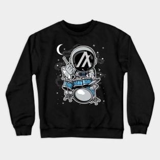 Astronaut Drummer Algorand ALGO Coin To The Moon Crypto Token Cryptocurrency Blockchain Wallet Birthday Gift For Men Women Kids Crewneck Sweatshirt